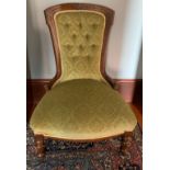 Green upholstered nursing chairCondition ReportGood condition