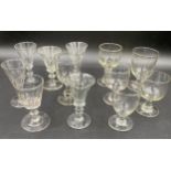 Twelve various glasses to include 6 fluted 11-12cm h and 6 goblets 10-12cm h.Condition ReportGood