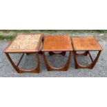 Nest of three 1960's teak tables.Condition ReportGood condition.