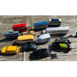 Mostly Corgi models to include Corgi Ford Escort 55, Corgi Austin London Taxi, Corgi coahes, Dinky