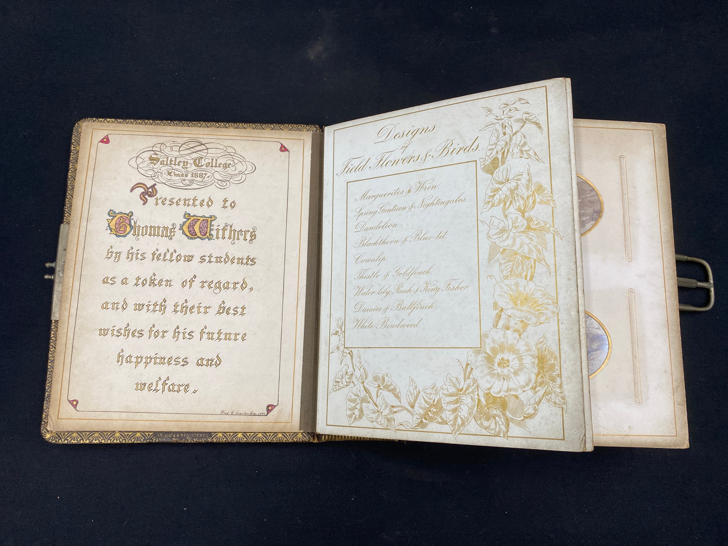 Photograph albums; Saltley College X'mas 1887 presented to Thomas Withers by his fellow students - Image 15 of 30