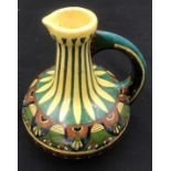 Decorative pottery jug Faience de Purmerende Hollande, numbered 1023 to the base. 18cm h.Condition