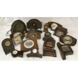 Box of 17 assorted clocks suitable for spares/repairs.