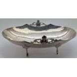 A good quality white metal bowl raised on four legs marked .800. 245gm.Condition ReportGood