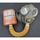 Respirator and WWII Gas Mask. Mask marked "Normal" and URP and 10/41Condition ReportWear