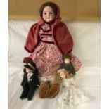 An Armaud Marseille doll approx. 47cm h together with four smaller dolls, 17cm h.Condition ReportAll