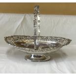 Silver bowl with handle by William Hutton & Sons, London 1907. 31cm l x 25cm h to top handle x