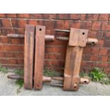 Two 19thC wooden presses.