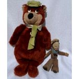 A talking Wendy Boston Playsafe Yogi bear 40cm h together with a Norah Welling sailor doll.Condition