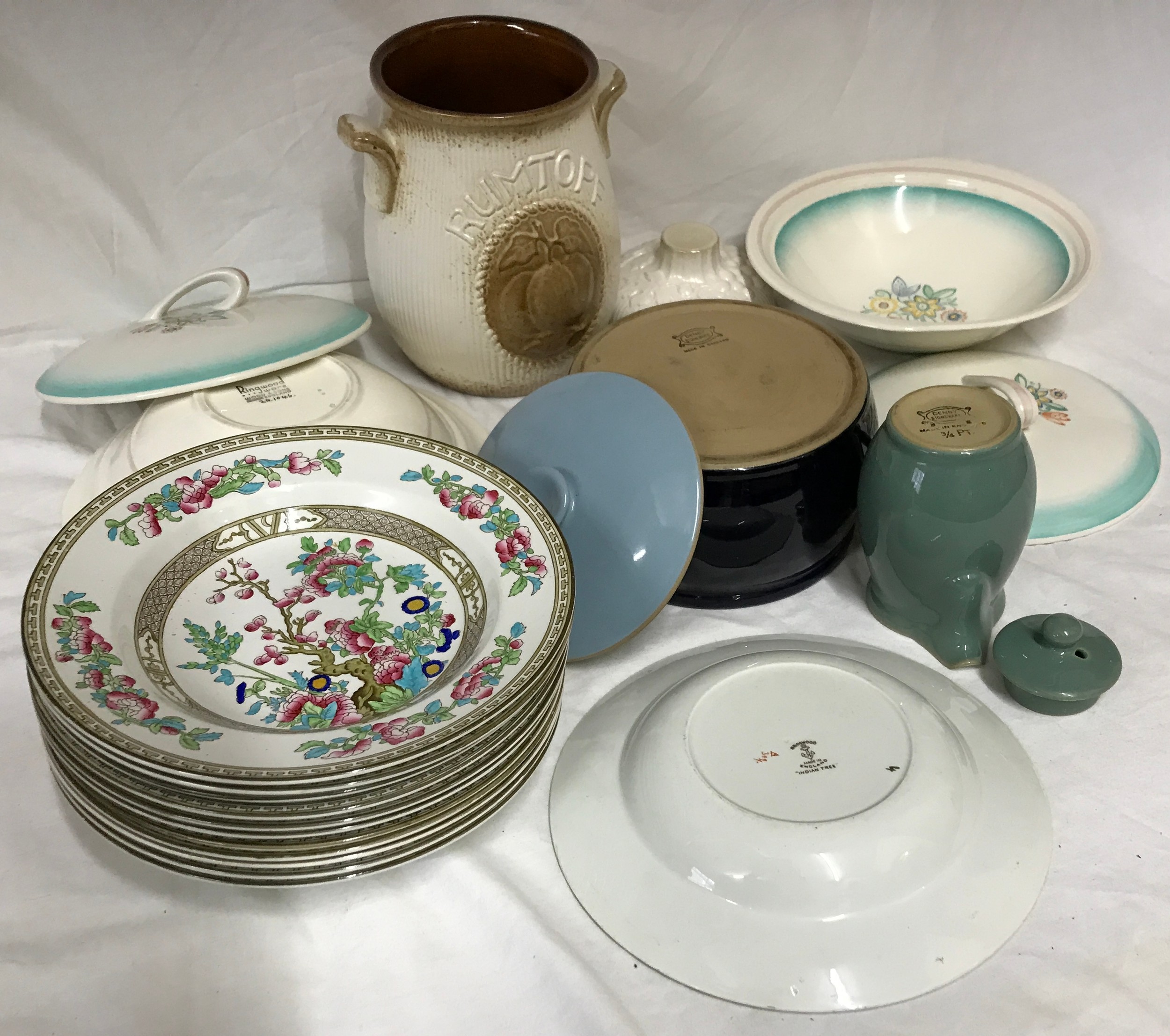 A collection of kitchen and table ware ceramics to include 2 x Ringwood ware Wood and sons - Image 2 of 3