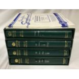 Stanley Gibbons Windsor Albums 1-4 in slip cases, Victorian stamps through to 1993, together with
