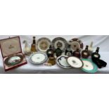Various ceramics to include Limited Edition Spode plates and various liquor bottles and Royal