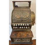 A vintage National cash register till.Condition ReportSome keys missing prices.