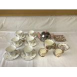 A small selection of ceramics to include 6 x cup and saucers by Windsor bone china, 2 x floral