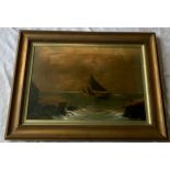 J.H.C. Millar print, night time seascape, 36 x 56cm.Condition ReportGood.