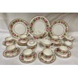 Royal Worcester "Royal Garden" Tea Service comprising: cake stand 28cms diameter, 2 plates 25cms