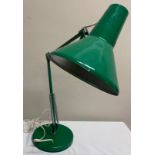 Green angle poise lamp, ex habitat, Circa 1980.Condition ReportSome rust in places. Required