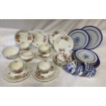 Royal Crown Derby No. 839892 part tea service to include 6 cups, 7 saucers, 6 plates, sugar, jug