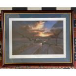 'The Shining Sword' Lancaster over Holland by Simon Smith Limited Edition 148/500 print with 2