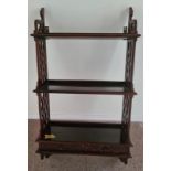 A 20thC wall hanging shelf with 2 drawers. 92 h x 51 w x 22cm d.