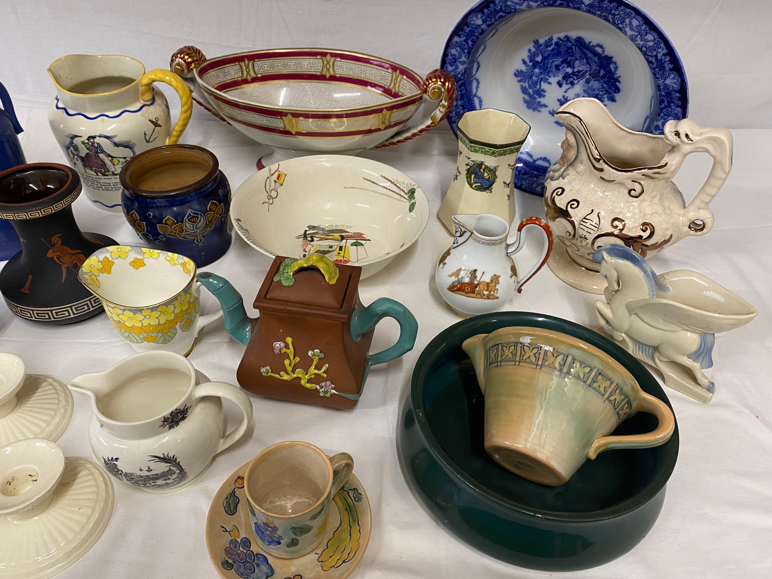 Large collection of ceramics to include Royal Doulton vases, jugs, cup and saucer, Wedgwood jug, - Image 4 of 4