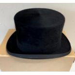 Top hat in cardboard box, Dunn & Co, size 6 7/8.Condition ReportGood condition.