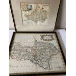 Robert Morden (British c.1650-1703): 'The North Riding of Yorkshire', 18thC engraved map with hand