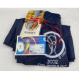 A 2002 FIFA World Cup used ticket in Budweiser Lanyard together with a 2002 FIFA World Cup hooded