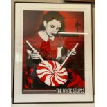 Limited Edition "The White Stripes" Poster by Rob Jones, No 116/165 pencil signature lower right pro