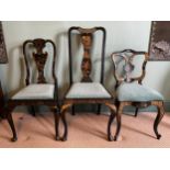 Three various 19thC ebony and gilt chairs. Small ornate chair marked T.R.Condition ReportSome