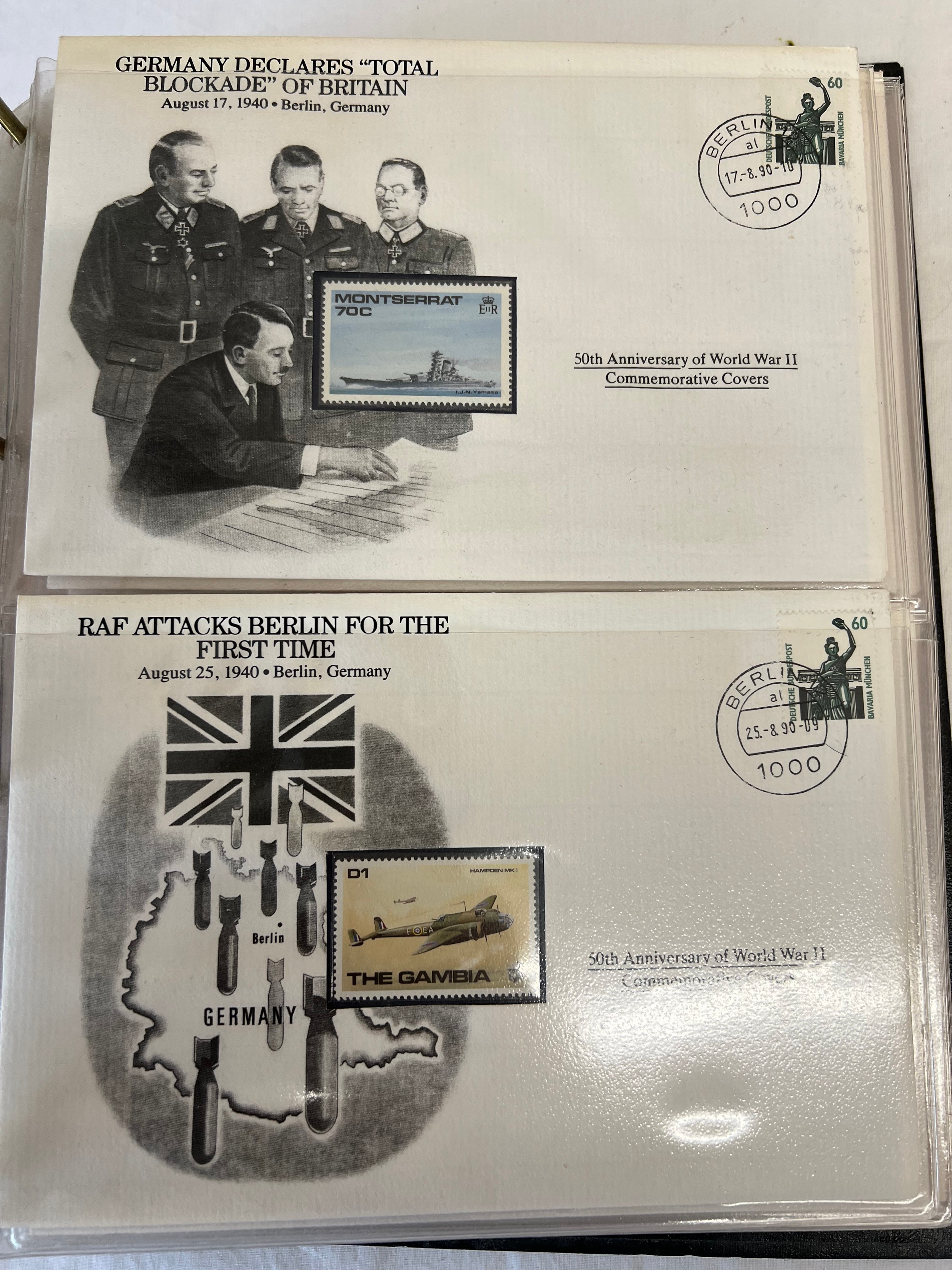 The Danbury Mint- First Day Covers - The 50th Anniversary of World War II Commemorative covers in - Image 2 of 5