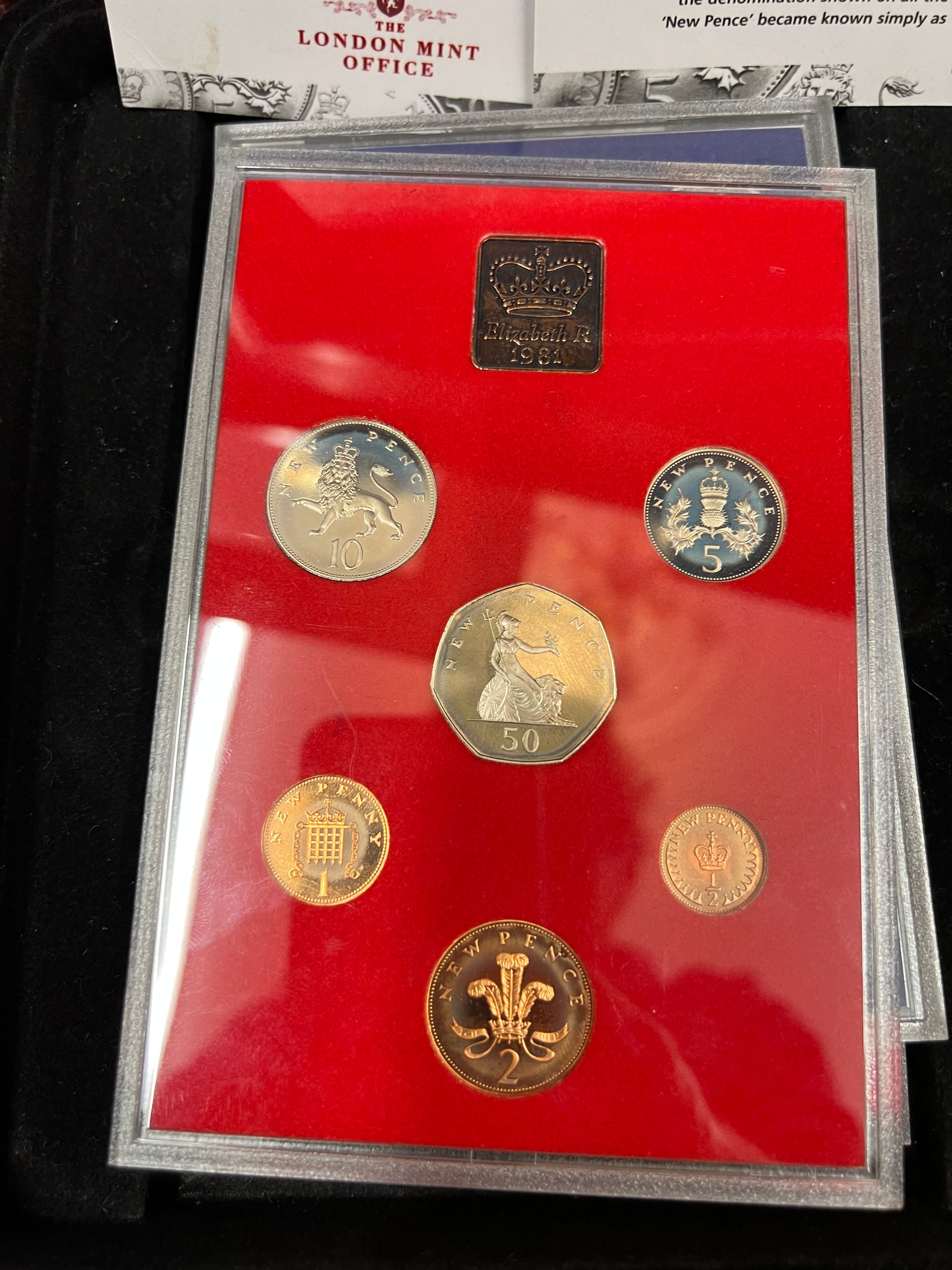 Royal mint proof sets x 3 to include 1973, 1981, 1982 in with presentation case, certificates for 81 - Image 4 of 4