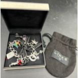 A Links of London silver charm bracelet with 6 various charms. In original presentation box with
