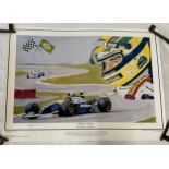 Ayrton Senna a limited edition print 11/1000 of one of the greatest Grand Prix racing drivers of all