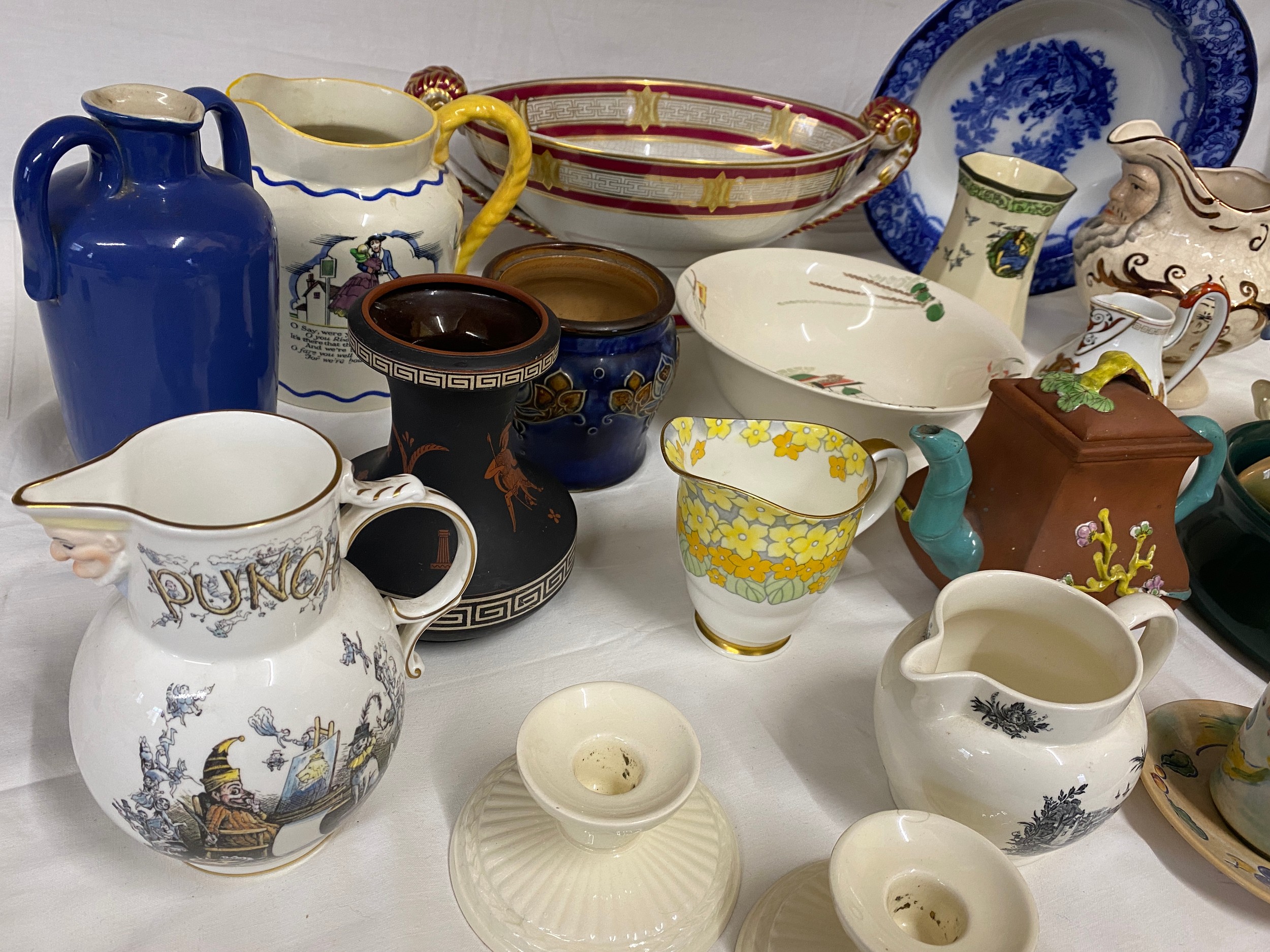 Large collection of ceramics to include Royal Doulton vases, jugs, cup and saucer, Wedgwood jug, - Image 3 of 4