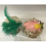 Pair of decorated wigs (stands not included)Condition ReportSigns of wear
