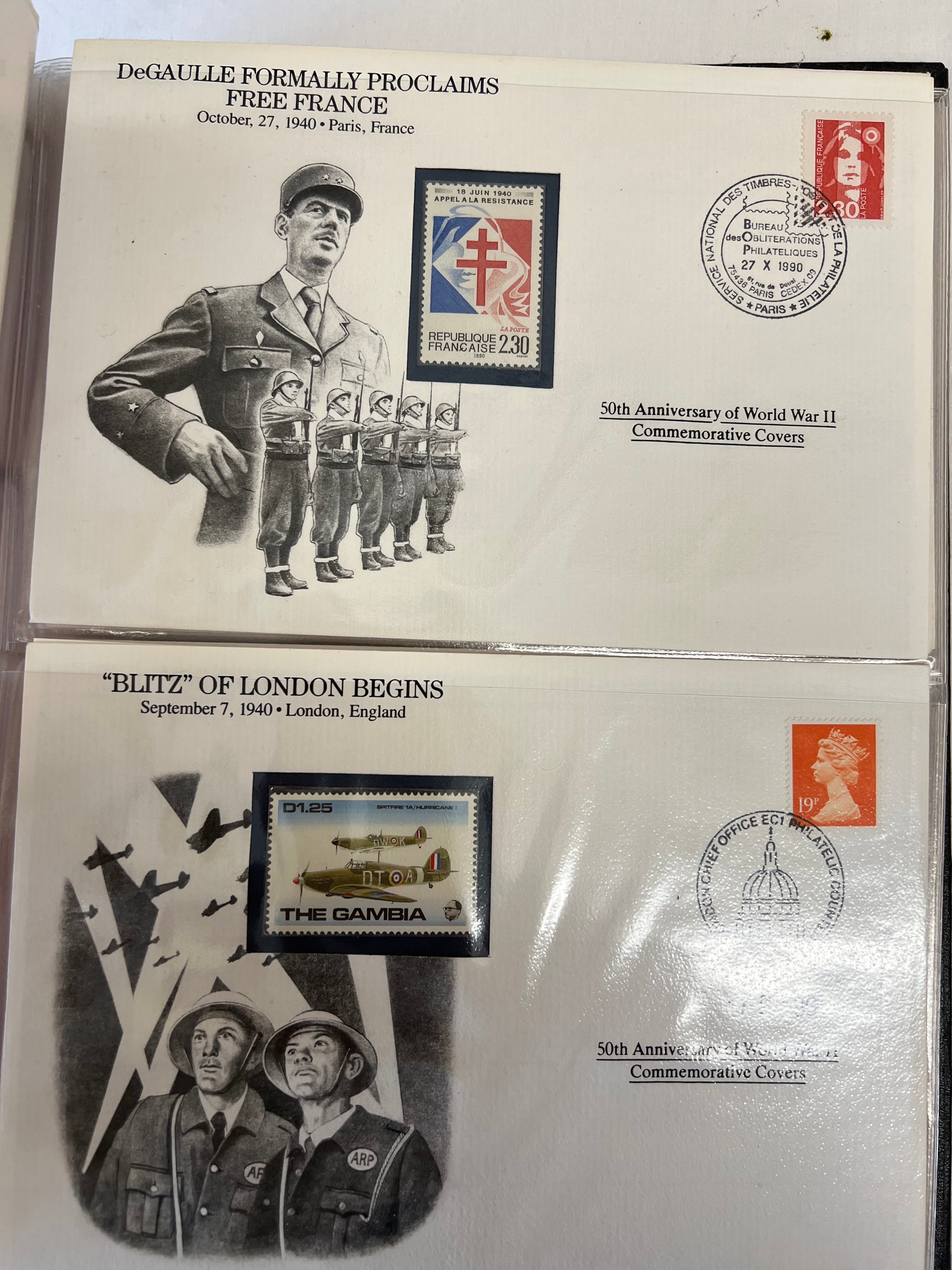 The Danbury Mint- First Day Covers - The 50th Anniversary of World War II Commemorative covers in - Image 5 of 5