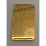 A 10gm fine gold Swiss Bank Corporation ingot.