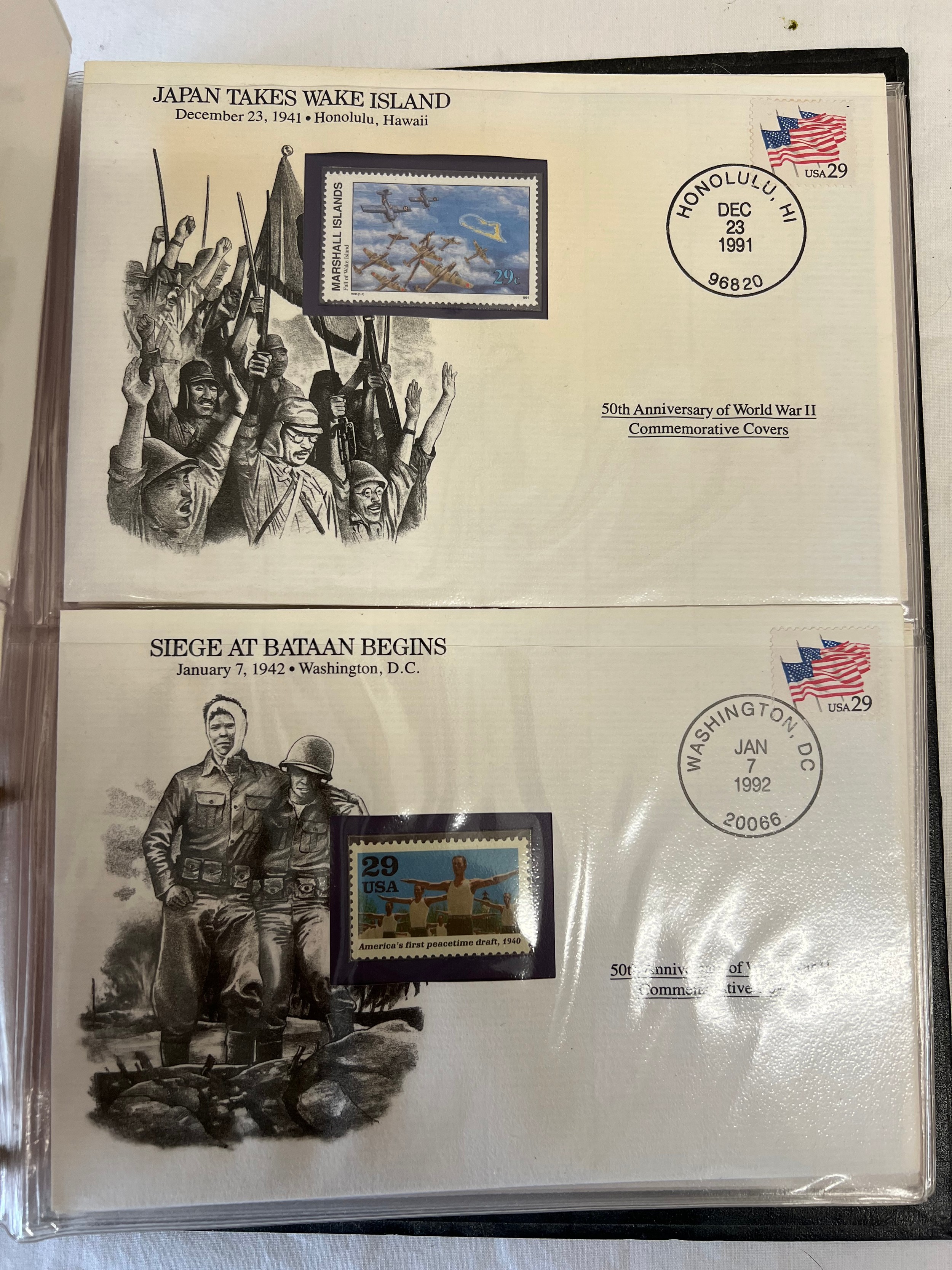 The Danbury Mint- First Day Covers - The 50th Anniversary of World War II Commemorative covers in - Image 3 of 5