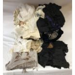 Two boxes of remnants, lace and fabric.Condition ReportAll commensurate with age.