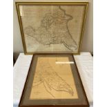 A framed map of the East Riding of Yorkshire with Ainsty Liberty from the best Authorities published