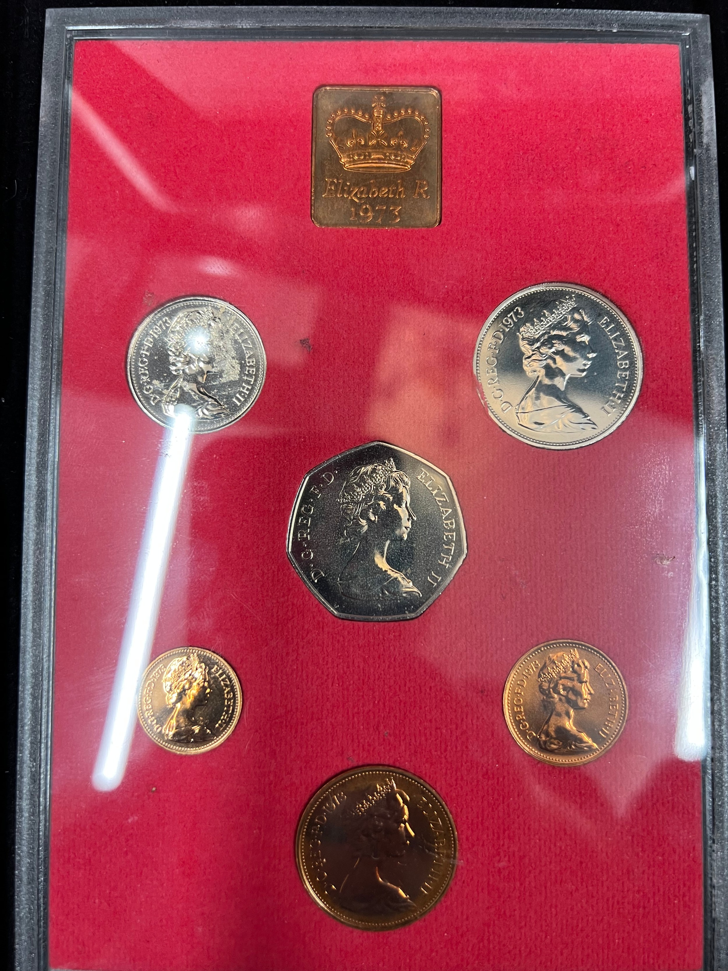 Royal mint proof sets x 3 to include 1973, 1981, 1982 in with presentation case, certificates for 81 - Image 2 of 4