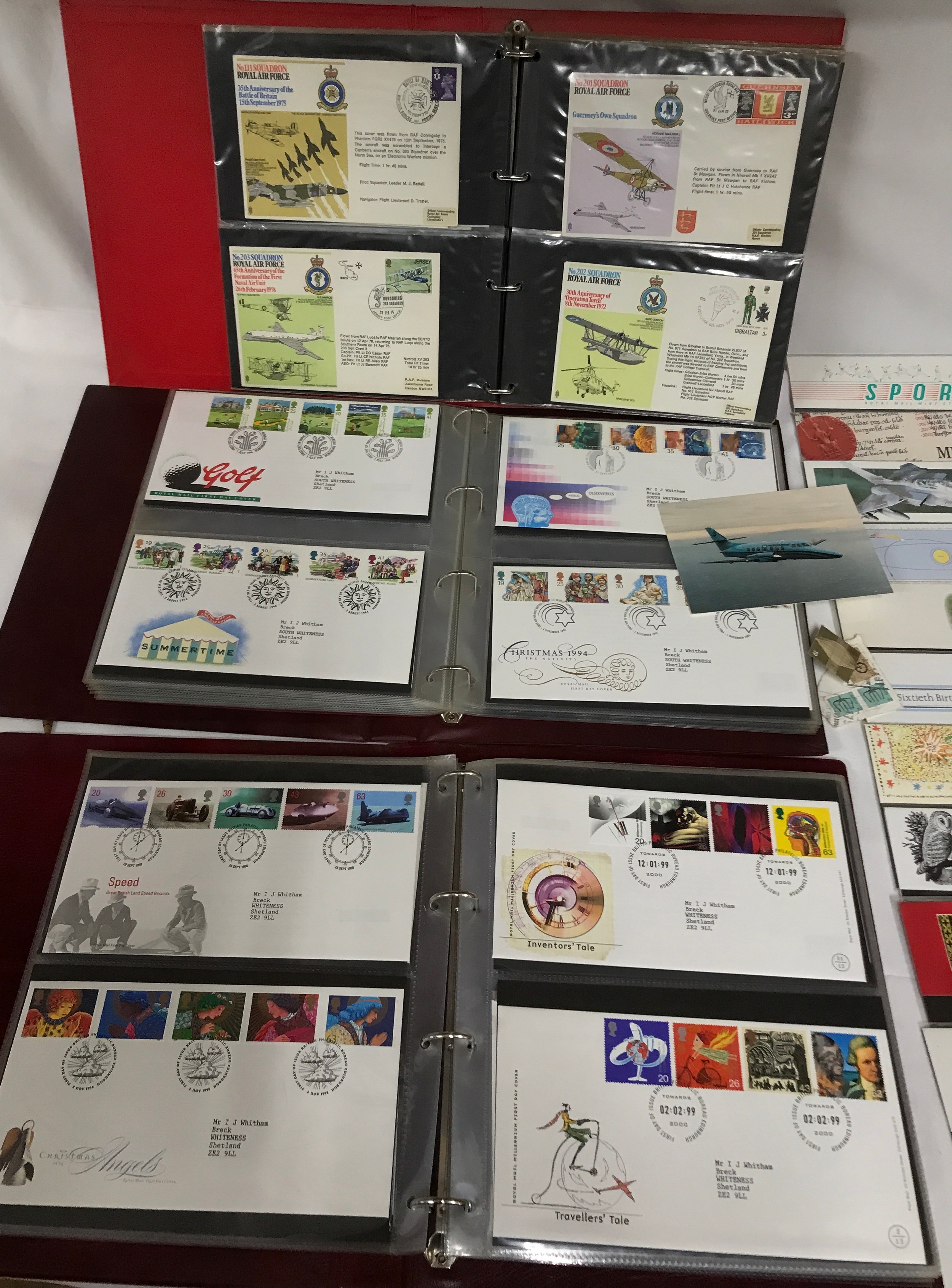 GB First Day Covers 1990- 2000 in two Royal Mail FDC albums plus Royal Air Force souvenir covers - Image 2 of 4