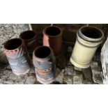 Five various Chimney Pots tallest 53cm h