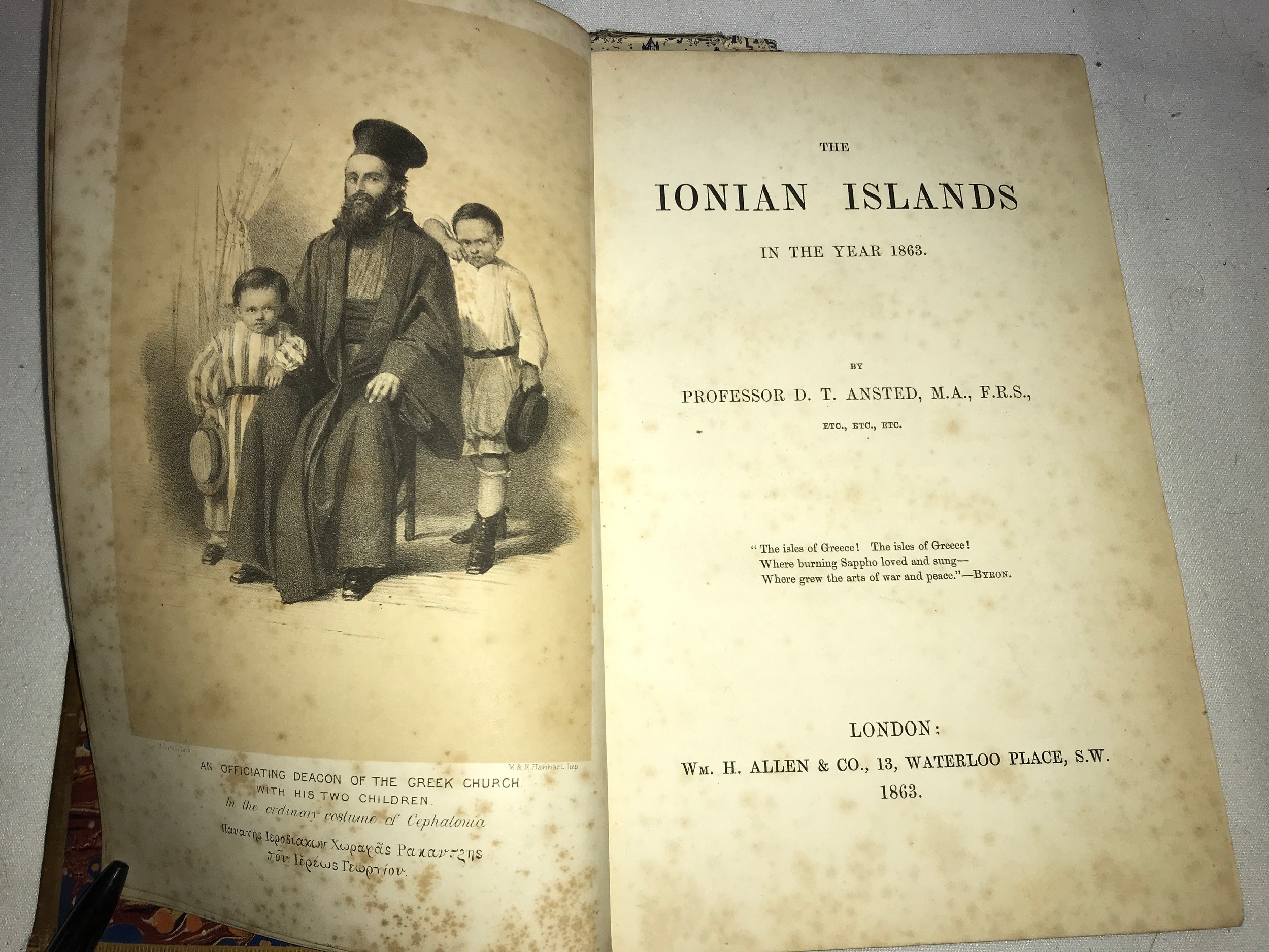 Professor D.T. Ansted 'The Ionian Islands in the Year 1863'. A first edition with lithograph - Image 6 of 13