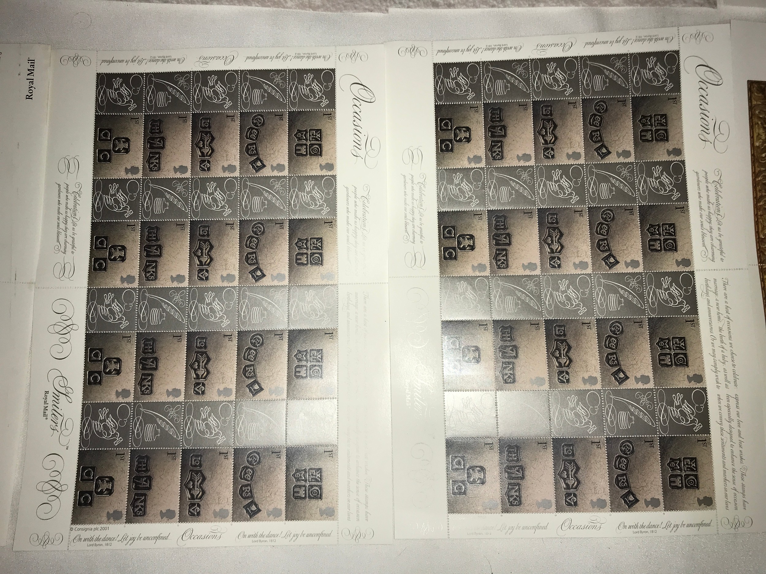 Royal Mail Smilers including two pairs of the year 2000 1st and 19p and two pairs of 2001 - Image 12 of 14