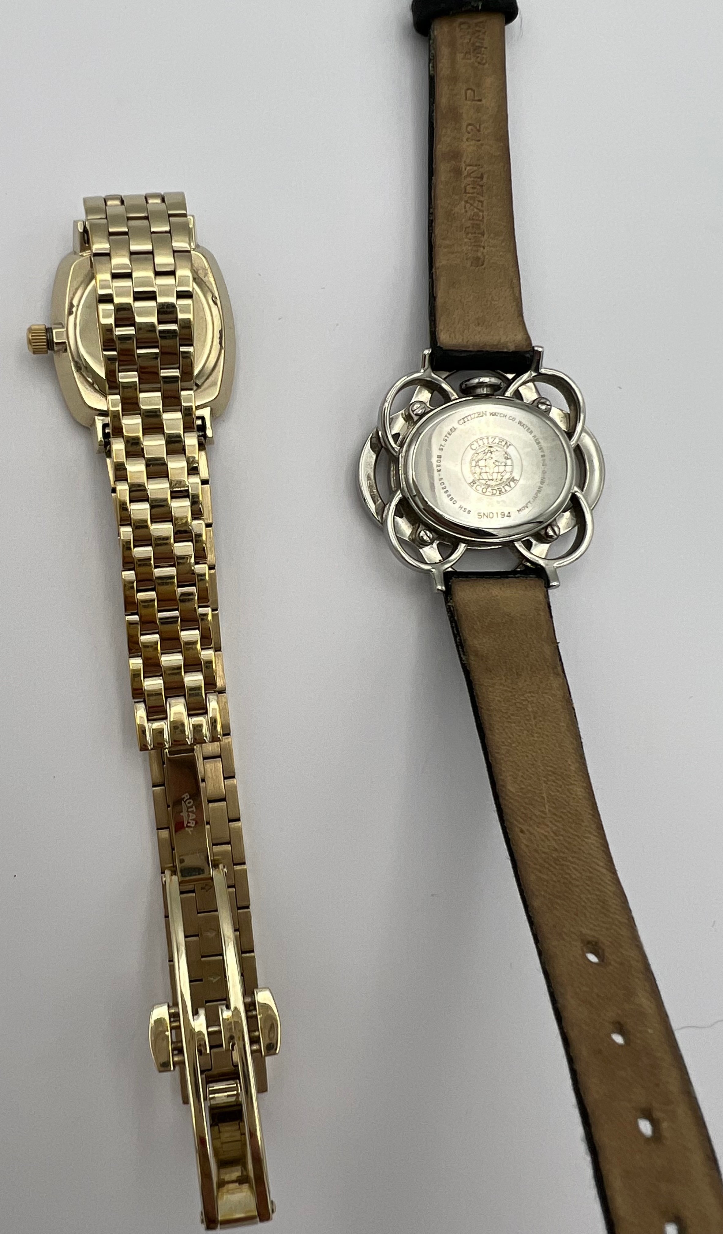 Three ladies wristwatches. Rotary with mother of pearl face, diamond set bezel and stainless steel - Image 3 of 3