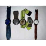 A collection of Swatch watches to include 3 Swatch Pop.