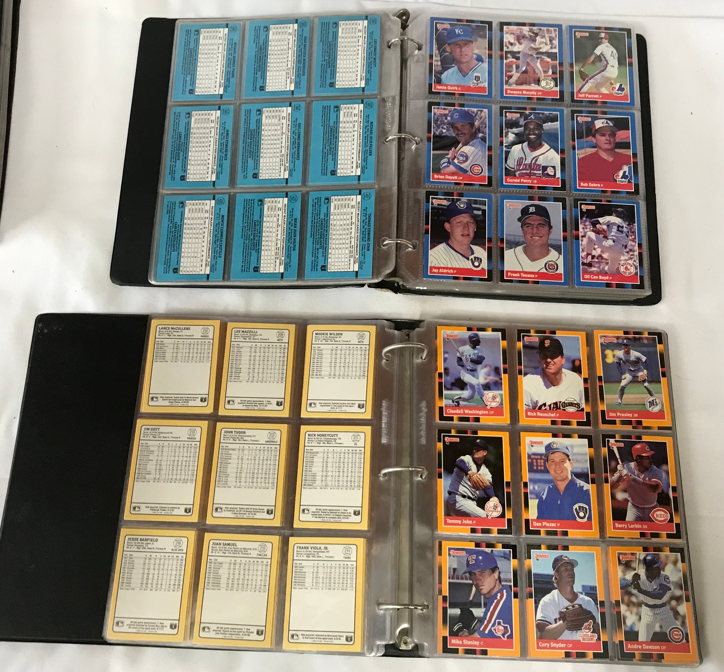 A collection of folders containing a complete set dated 1989 of Donruss baseball cards, a mix of - Image 5 of 6