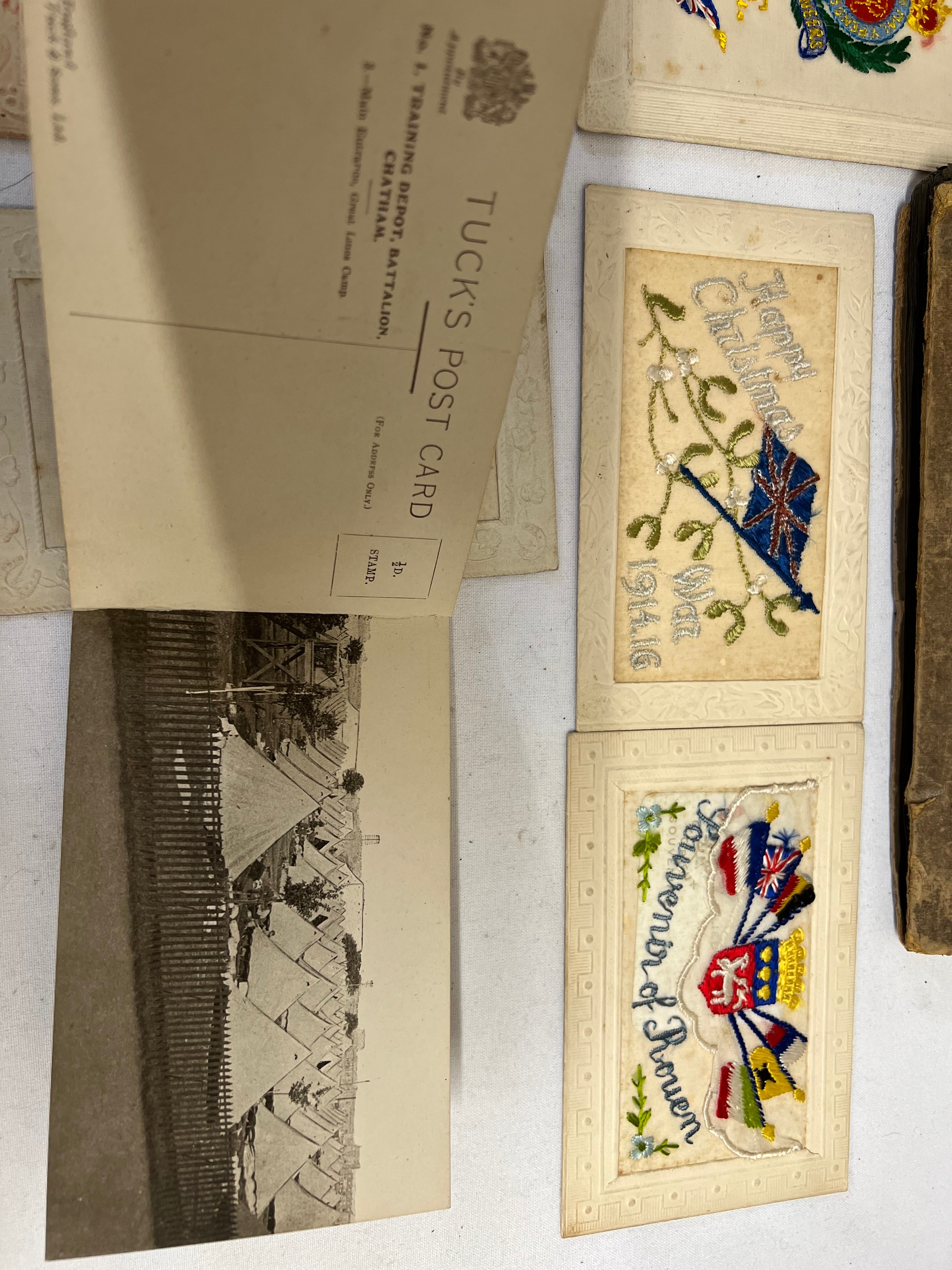 Cigarette album and contents together with five WWI silk postcards and a WWI postcard album. - Image 2 of 17